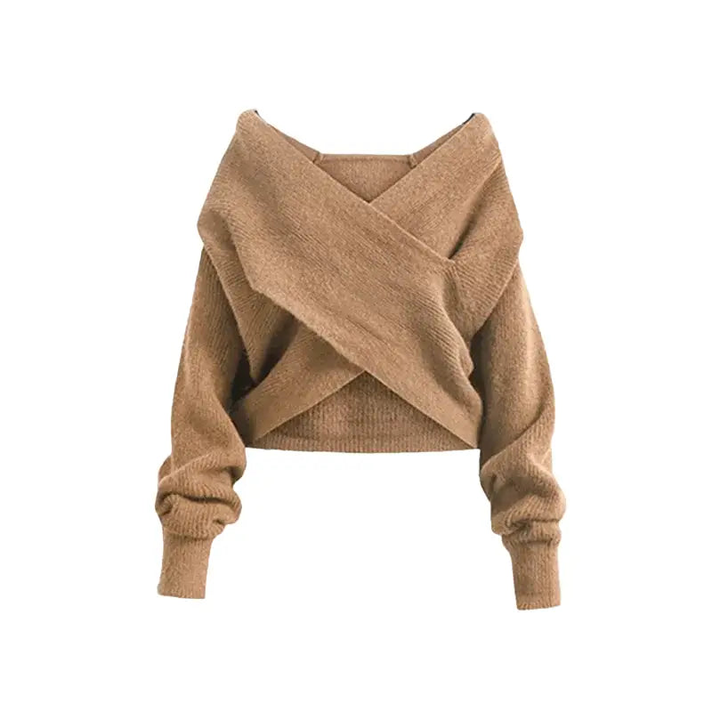 Trendy Knit Two-Piece Set - Only Khaki Sweater / M - Two