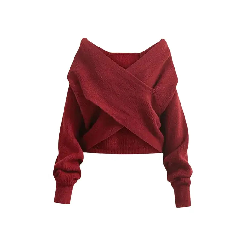Trendy Knit Two-Piece Set - Only Red Sweater / M - Two Piece