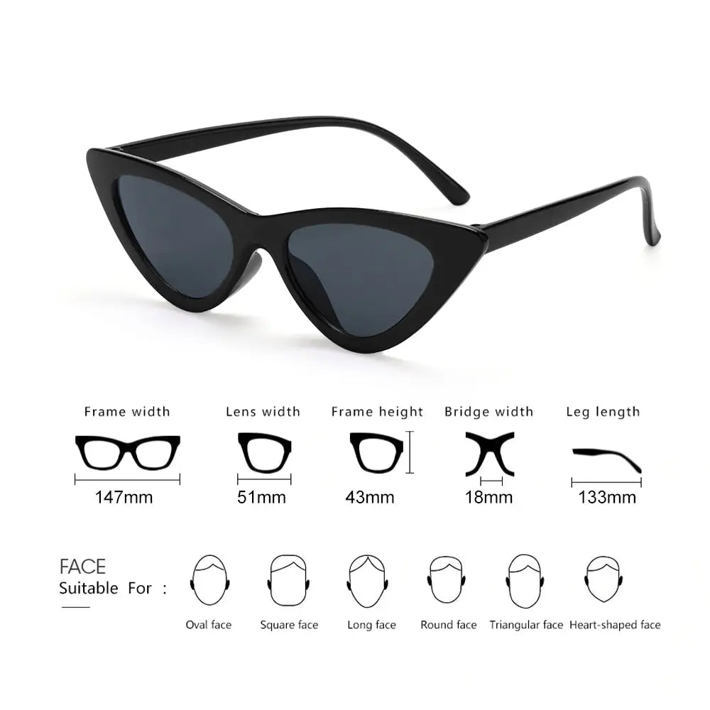 Triangle Cat Eye Sunglasses