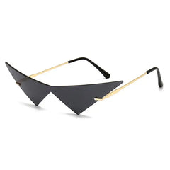 Triangle One Piece Sunglasses - Gray / Size