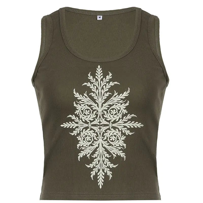 Tribal Pattern Printed Tank Top