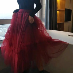 Tulle Pleated Korean Fashion Mesh Skirts