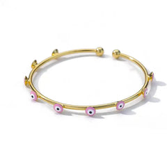 Turkish Demon Eye Stainless Steel Bracelets - Pink
