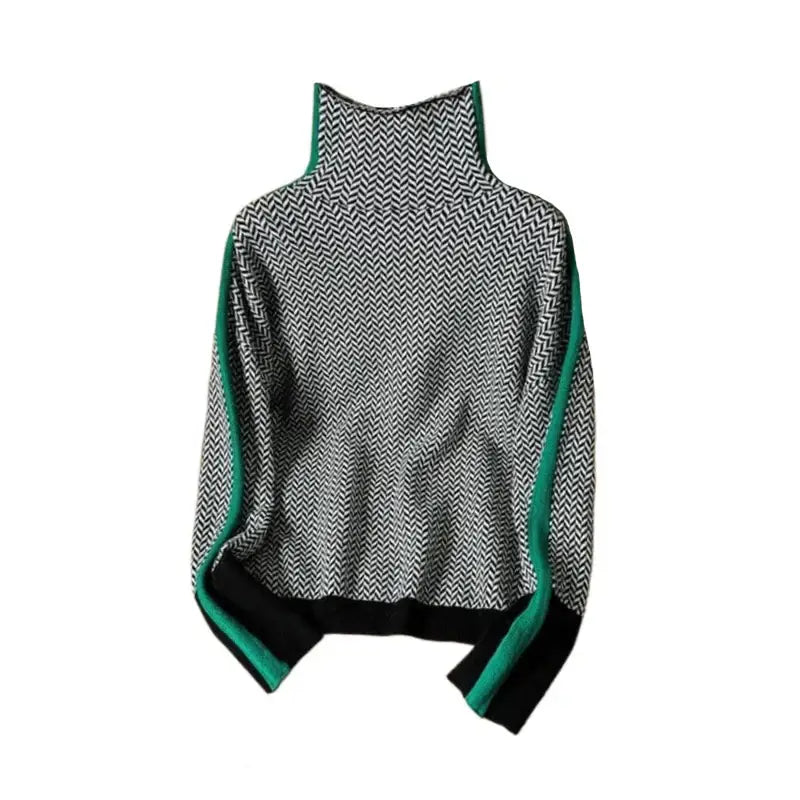 Turtleneck Long Sleeve Knitted Sweater