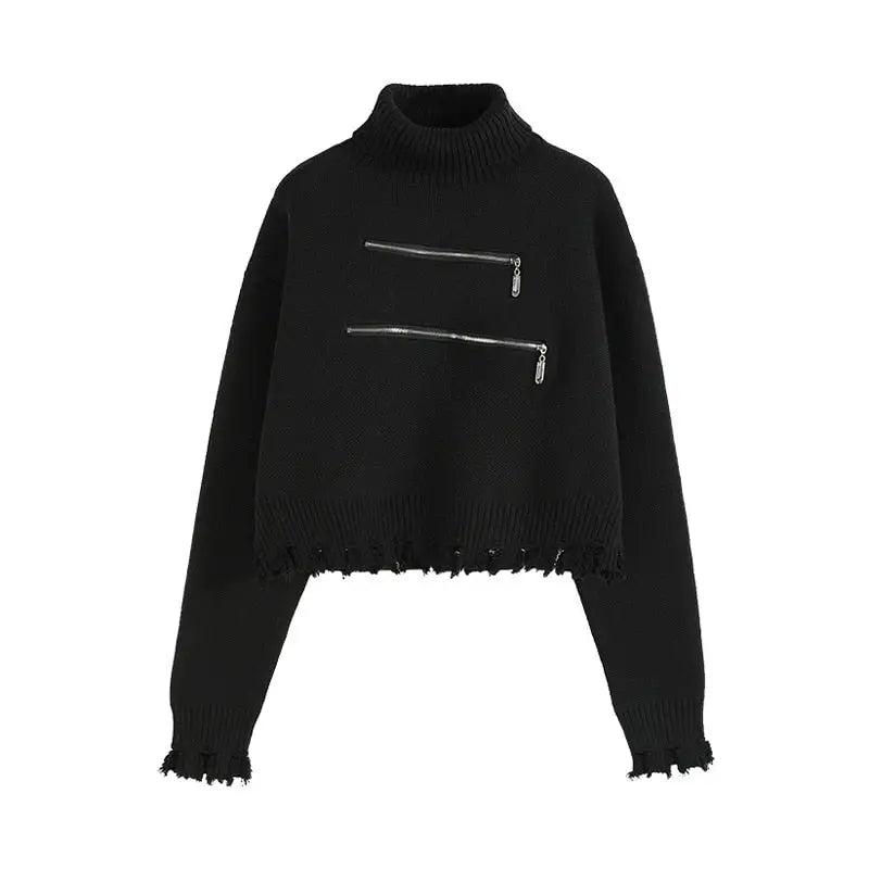 Turtleneck Pullovers Long Sleeve Korean Sweater