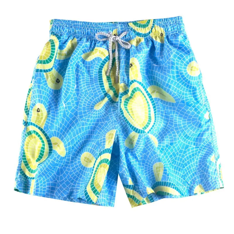 Turtles & SeaStar Beach Shorts - Mosaic Turtle / M