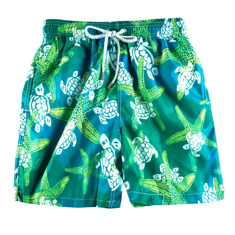 Turtles & SeaStar Beach Shorts - Seastar Turtle / M