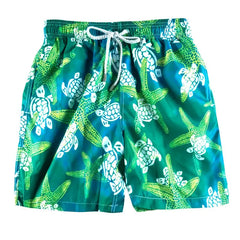Turtles & SeaStar Beach Shorts - Seastar Turtle / M