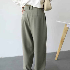 Twill Suit Wide Leg Straight Trousers Pants