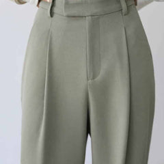 Twill Suit Wide Leg Straight Trousers Pants