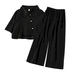 Two-Piece Set Korean Style Shirt & Pants