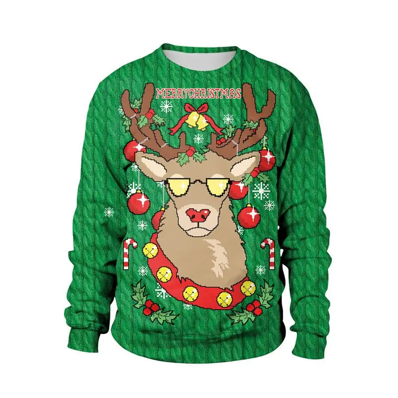 Ugly Christmas 3D Print Gift Funny Pullover