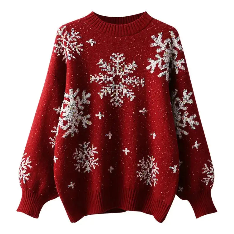 Ugly Snowflake O Neck Christmas Sweater