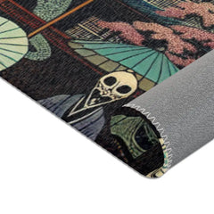 Ukiyo-e Inspired Area Rug with Eerie Yokai Figures