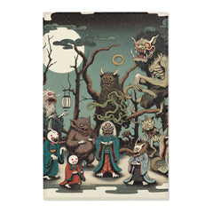 Ukiyo-e Inspired Area Rug with Yokai Design 24’’ × 36’’