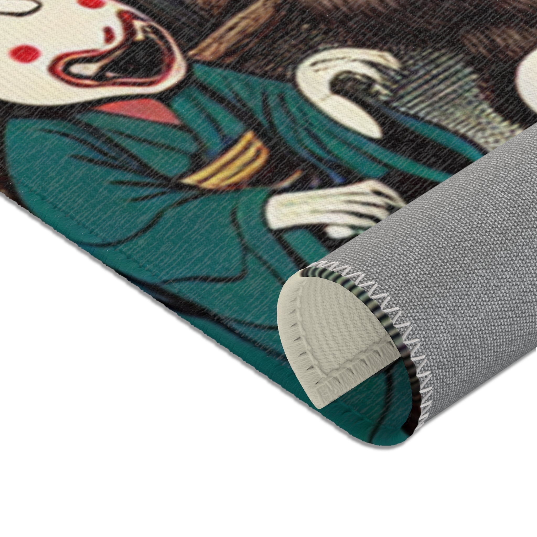 Ukiyo-e Inspired Area Rug with Yokai Design