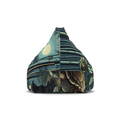 Ukiyo-e Moonlit Kappa Area Bean Bag Chair Cover