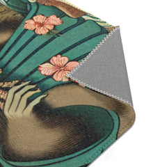 Ukiyo-E Style Area Rug with Ancient Japanese Folklore Art
