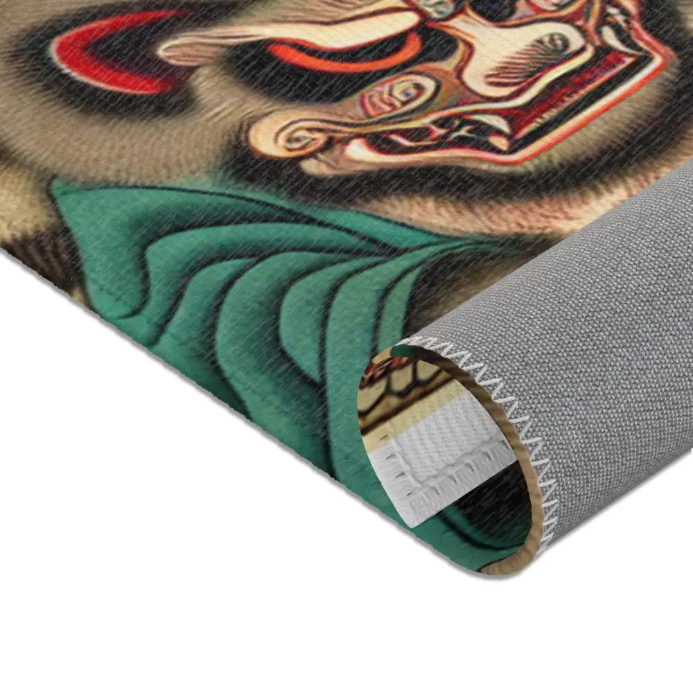 Ukiyo-E Style Area Rug with Ancient Japanese Folklore Art