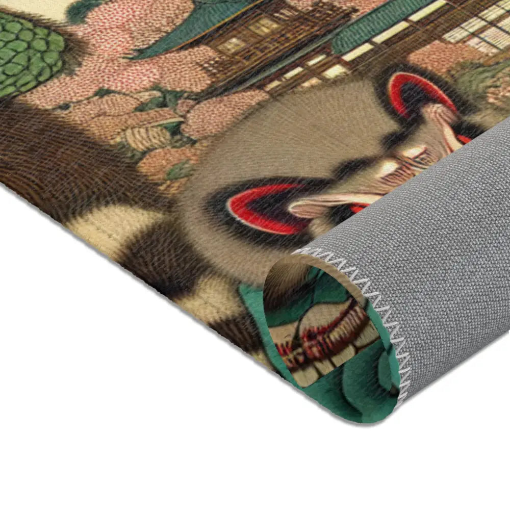 Ukiyo-E Style Area Rug with Ancient Japanese Folklore Art