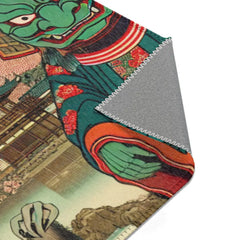 Ukiyo-E Style Area Rug with Ancient Japanese Folklore Art