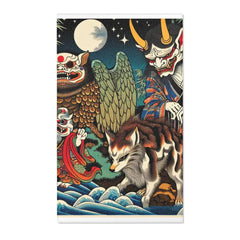 Ukiyo-E Style Area Rug with Japanese Mythical Charm 36’’ ×