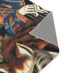 Ukiyo-E Style Area Rug with Japanese Mythical Charm