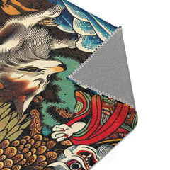 Ukiyo-E Style Area Rug with Japanese Mythical Charm
