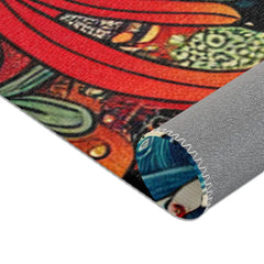 Ukiyo-E Style Area Rug with Japanese Mythical Charm