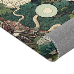 Ukiyo-e Style Intricacy Elegant Area Rug with Yokai Scene