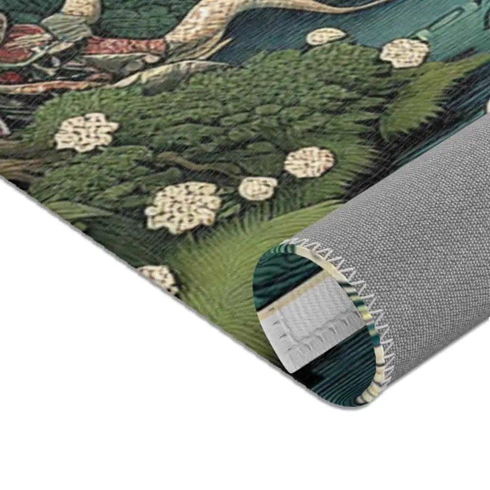Ukiyo-e Style Intricacy Elegant Area Rug with Yokai Scene
