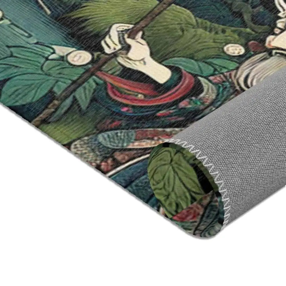 Ukiyo-e Style Intricacy Elegant Area Rug with Yokai Scene