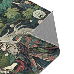 Ukiyo-e Style Intricacy Elegant Area Rug with Yokai Scene