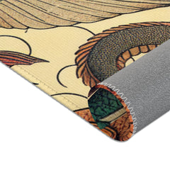 Ukiyo-e Unique Area Rug Exhibiting Ethereal Yokai and Kappa