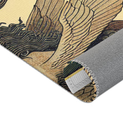 Ukiyo-e Unique Area Rug Exhibiting Ethereal Yokai and Kappa