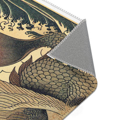 Ukiyo-e Unique Area Rug Exhibiting Ethereal Yokai and Kappa