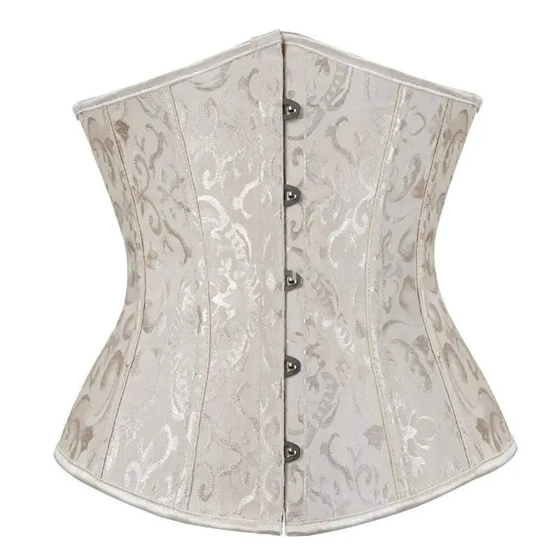 Underbust Waist Gothic Corset - Khaki / S