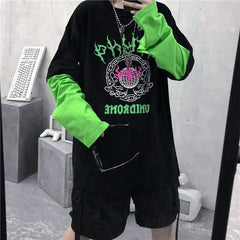 Unidrone Fluorescent Green Long Sleeve Sweatshirts