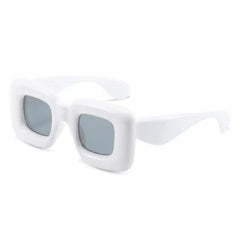 Unique Candy Color Lip Sunglasses - White B / One Size
