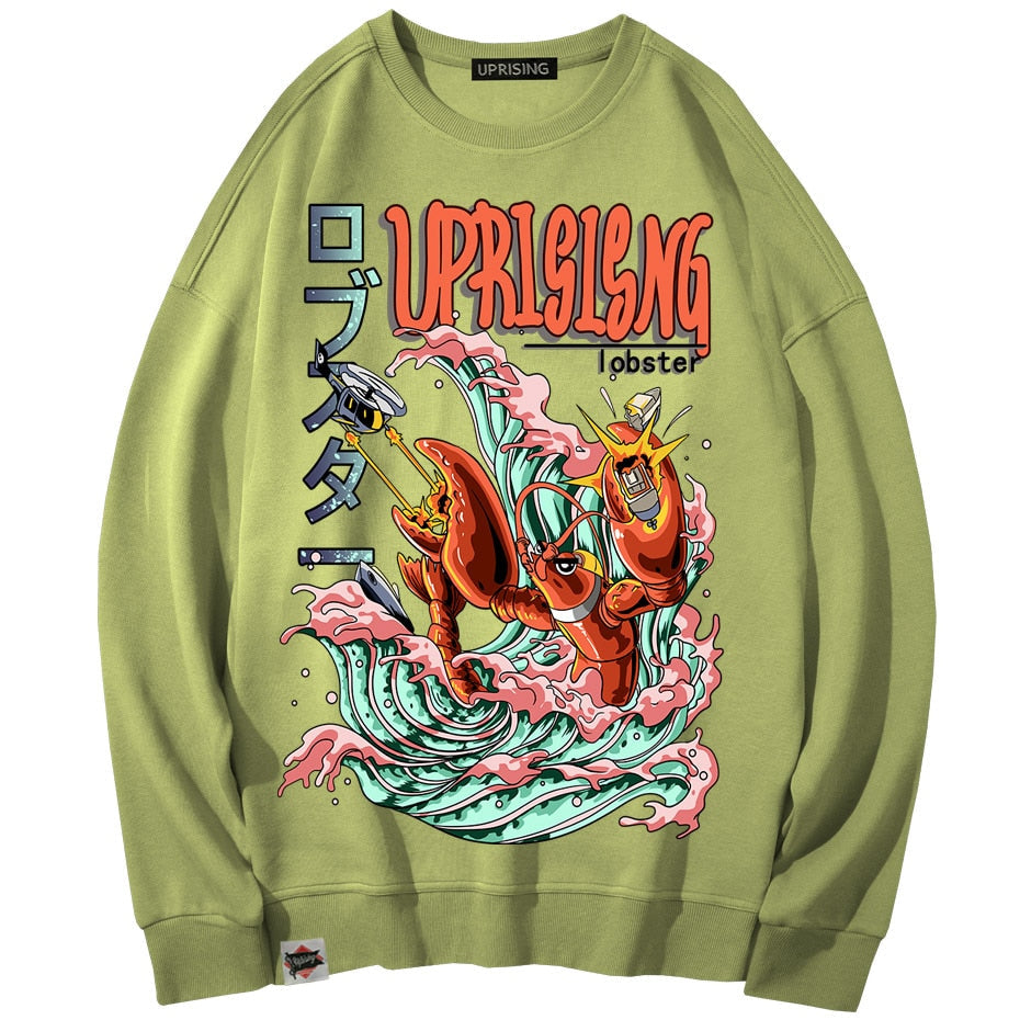 Uprising Lobster Attack Urban Wear Sweatshirt - Apple Green