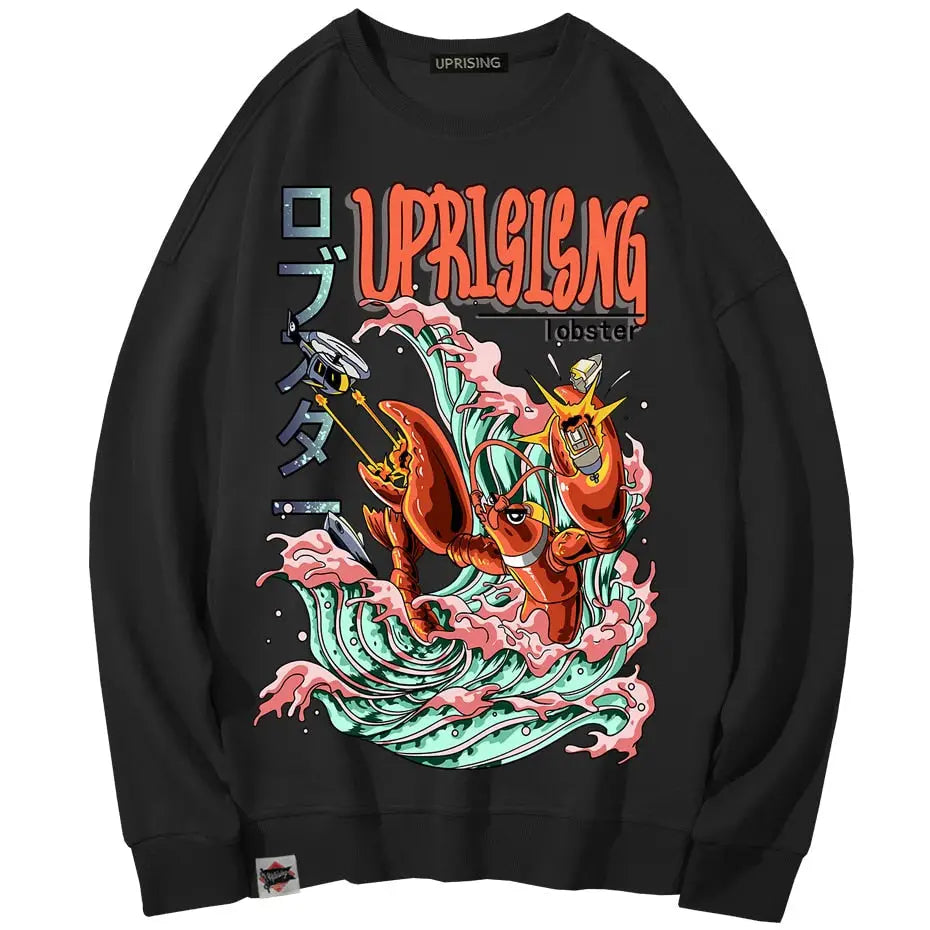 Uprising Lobster Attack Urban Wear Sweatshirt - Black / M
