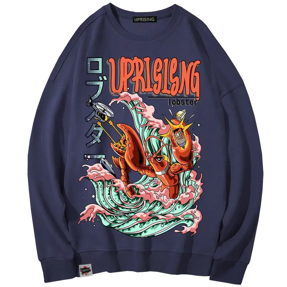 Uprising Lobster Attack Urban Wear Sweatshirt - Navy / M