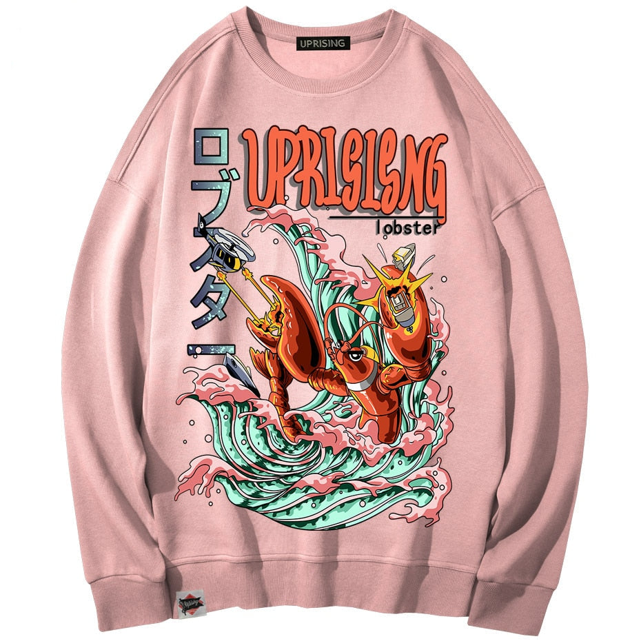 Uprising Lobster Attack Urban Wear Sweatshirt - Pink / M -