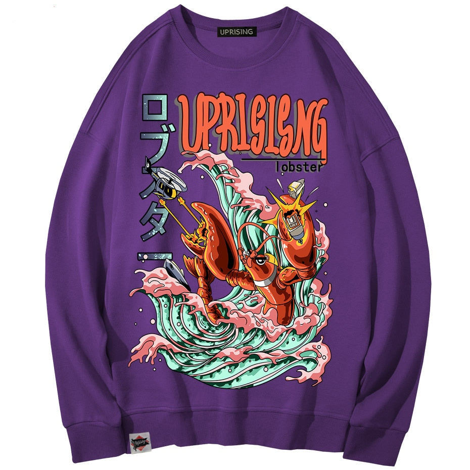 Uprising Lobster Attack Urban Wear Sweatshirt - Purple / M -