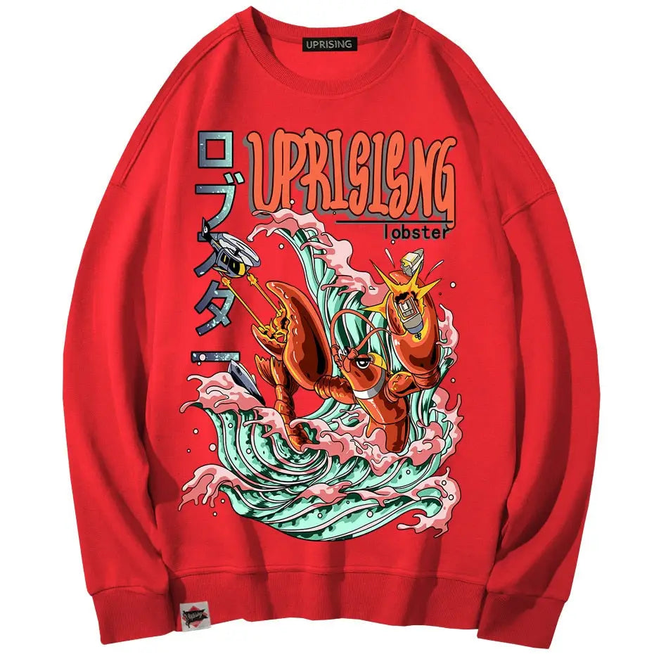 Uprising Lobster Attack Urban Wear Sweatshirt - Red / M