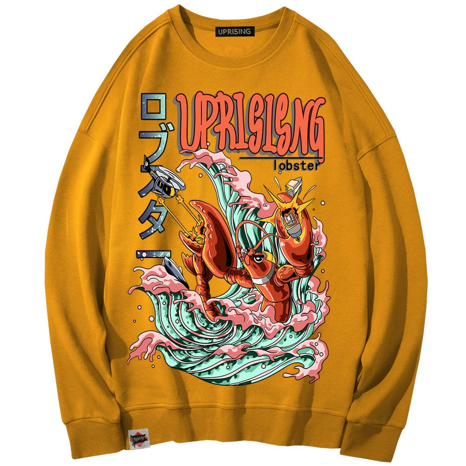 Uprising Lobster Attack Urban Wear Sweatshirt - Yellow / M -