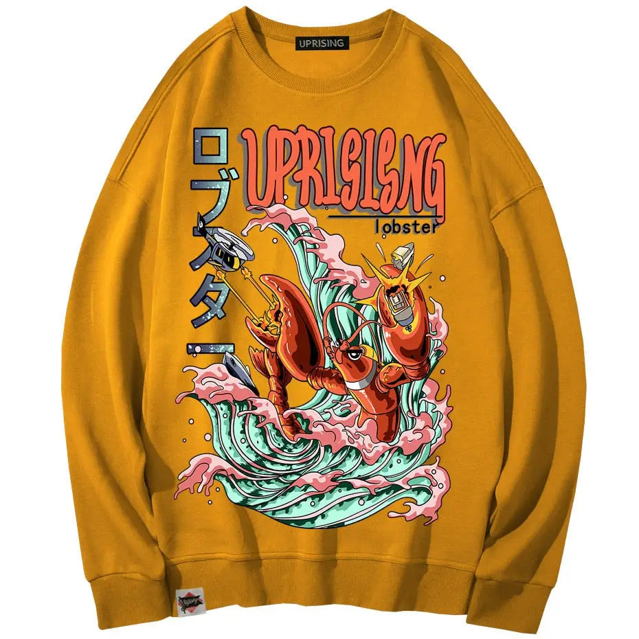 Uprising Lobster Attack Urban Wear Sweatshirt - Yellow / M
