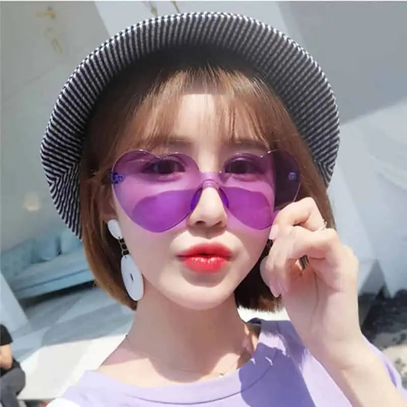 UV400 Modern Heart Shape Sunglasses