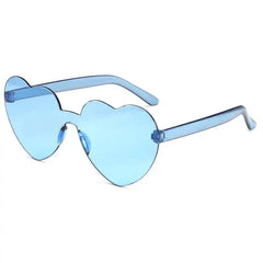 UV400 Modern Heart Shape Sunglasses - Blue