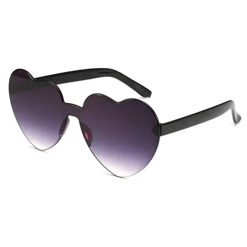 UV400 Modern Heart Shape Sunglasses - Gray